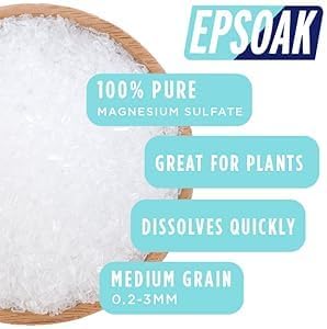 Epsoak Epsom Salt 38 lb. Magnesium Sulfate USP. (Qty. 2 x 19 lb. Bags) Resealable Epsom Salt Bag Unscented, Made in The USA, Cruelty-Free Certified