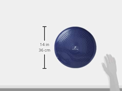 ProsourceFit Core Balance Disc, Inflatable Wobble Cushion with Hand Pump, Dual-Textured Non-Slip Surface for Core, Balance, and Stability Training, 14-inch