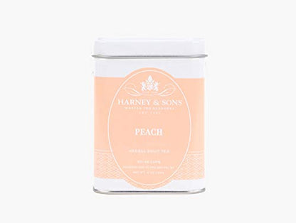 Harney & Sons Peach Fruit Herbal Tea Loose Leaf Tin, 4 oz