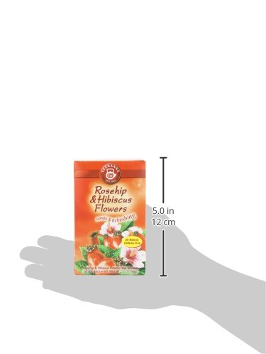 Teekanne Tea, Rose Hip & Hibiscus Flowers, 20 - Teabags, 2.12 Ounce, (Pack of 5)