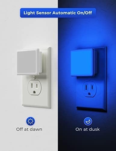 L LOHAS LED Night Lights Plug into Wall,[6-Pack] Plug in Night Light,Dusk to Dawn Sensor, 1800K Amber Light,0.3W Bright Nightlight Auto-On/Off for Adults Bedroom Bathroom Hallway Halloween