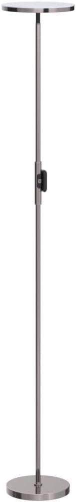JOOFO LED Torchiere Floor Lamp with Remote, Stepless Dimmable Black