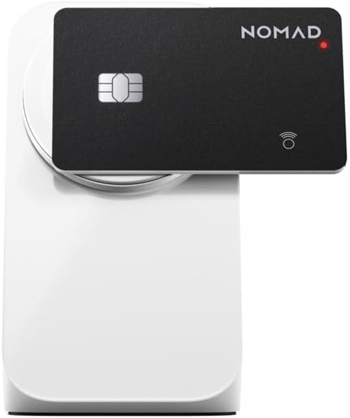 Nomad Tracking Card Carbide, Slim Card Tracker with IPX7 Waterproof and Dust Proof Card Tracker for Wallet & Luggage, 5 Months GPS Tracker Long Battery Life, Rechargeable, Compatible with iOS Only