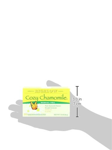 Bigelow Cozy Chamomile Herbal Tea,Caffeine Free Tea with Chamomile Flowers, 100 Count Box (Pack of 1)