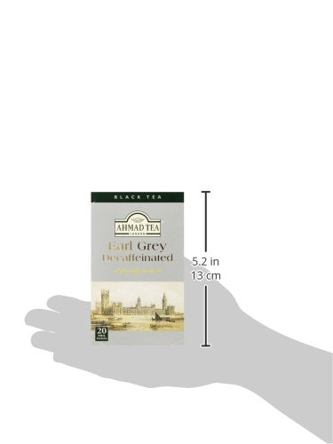 Ahmad Tea, Decaffeinated Earl Grey Tea, 20 Tagged and Aluminium Foil Envelopes (Pack of 2)