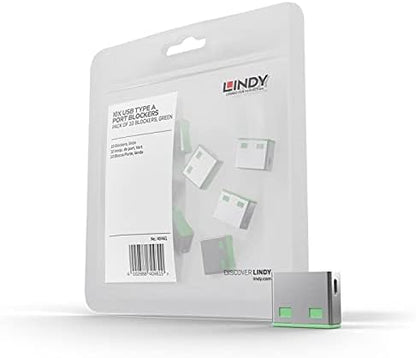 Lindy USB Port Blocker - Pack of 10 - Blue 40462