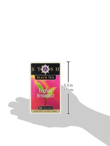 STASH English Breakfast Black Tea, 120 Bags (6 Boxes of 20), Caffeinated