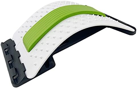 Back Massager Stretcher Equipment Massage Tools Massageador Magic Stretch Fitness Lumbar Support Relaxation Spine Pain Relief (White-Green)