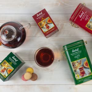 Sadaf Earl Grey Tea Loose Leaf Box 16 oz - Special Blend Earl Grey Ceylon Black Tea - Product harvested in Sri Lanka