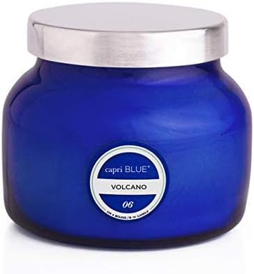 Capri Blue Volcano Scented Candles - Luxury Glass Jar Candles for Home Scented with Tropical Fruit & Sugared Citrus - Soy Wax Blend - Blue Color (19 oz)
