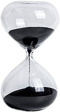 Graces Dawn Super Beautiful Transparent Glass Hourglass Sand Timer 60 Minutes with (Black)