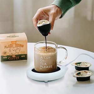 Home&Office Desktop Electric Mug Warmer-Coffee/Tea/Cocoa/Soup-Scented Candles Gift for Winter 1pcs(White and Black (CFW001-White)