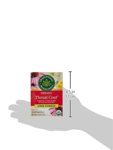 Traditional Medicinals, Organic Lemon Echinacea Throat Coat, 16 ct (Pack of 2)