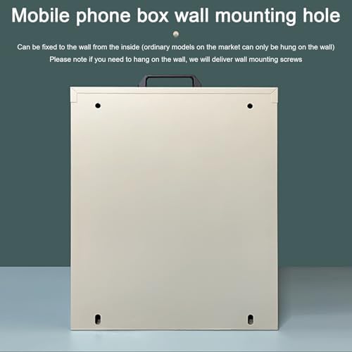 Wall Mounted Cell Phone Jail Lock Box - 15/30/45/60/75 Slots Charging Station for Office, School, Classroom & Factory - Family Time Out Organizer (38x22x33cm/15x9x13in)