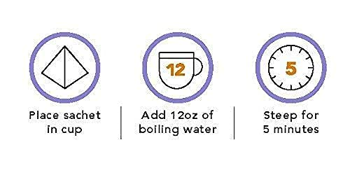 Paromi Chamomile Lavender Rooibos Organic Tea, Signature Jar, 15 Count