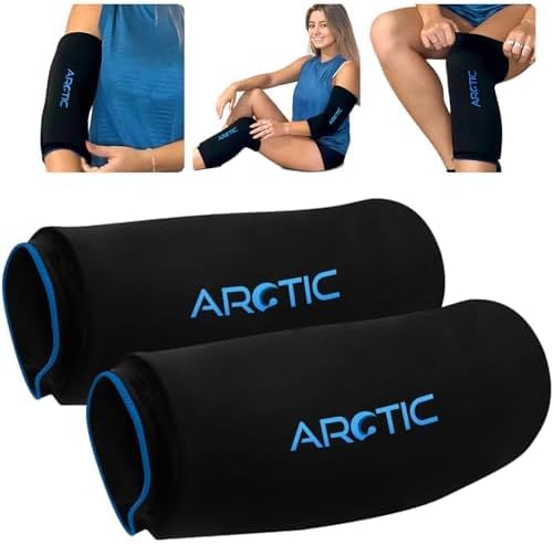 2 Pack - Premium Cold Therapy Compression Ice Sleeve, Knee Ice Pack Wrap for Injuries, Elbow, Quad & Hamstring Relief, Flexible & Reusable Cold Wrap Recovery for Meniscus, ACL, MCL, Ice & Heat Therapy
