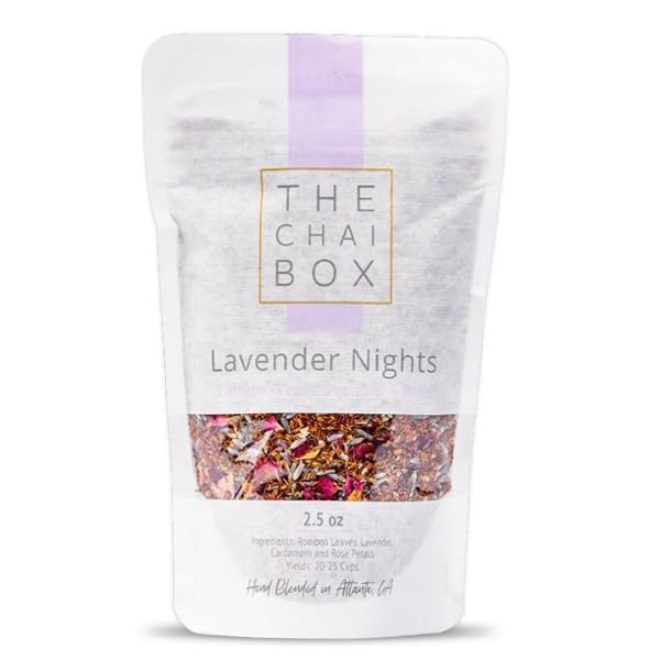 The Chai Box Traditional Lavender Chai with Rose - 100% Organic Black Tea