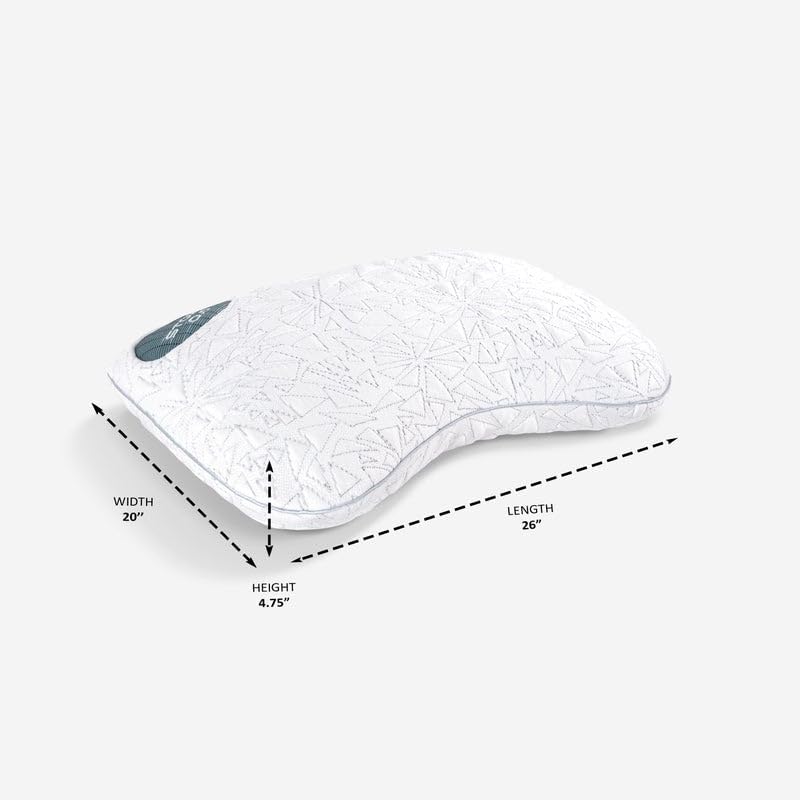Bedgear Storm Performance Pillow, 1.0 Cooling Pillow for Side Sleepers, Medium Firm Support, Ver-Tex Cooling Cover, Air-X Mesh, Washable
