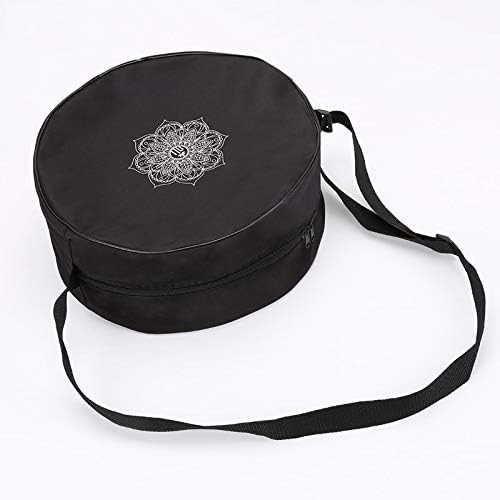 Yoga Wheel Bag Nylon Black Mandala Flower 36x14cm Yoga Bag for Yoga Wheel Capacity
