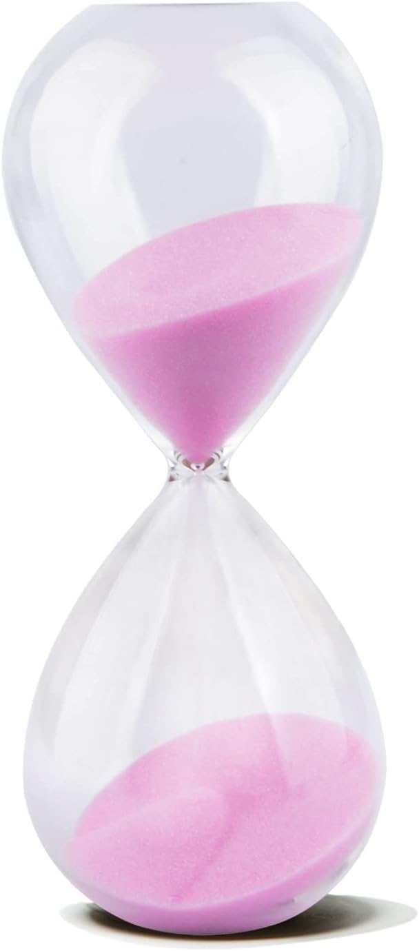Hourglass, HoveBeaty Hand-Blown Sand Timer Set for Time Management 15 Minutes Durable Glass Construction (15 Min, Black)
