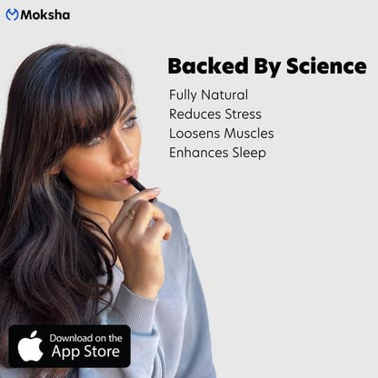 Moksha O₁ Gamified Stress & Anxiety Relief | Smart Meditation Device for Relaxation and Sleep | Interactive Breathwork & Biofeedback Tool | iOS Only (Moon)
