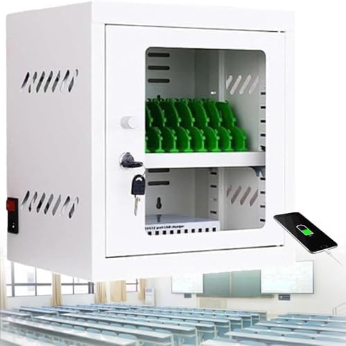 Wall-Mounted Phone Charging Station, 12-Slot Mobile Storage Cabinet for Students & Employees, Portable Organizer for Tourists, Space-Saving Phone Holder (White)