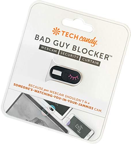 Tech Candy Bad Guy Blocker Webcam Cover Privacy Protector, White - Secure, Thin, Durable, for Computers, Laptops, Tablets, & Smartphones, Easy Application