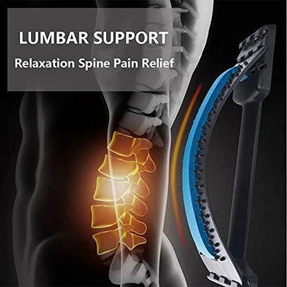 Back Massager Stretcher Equipment Massage Tools Massageador Magic Stretch Fitness Lumbar Support Relaxation Spine Pain Relief (White-Green)