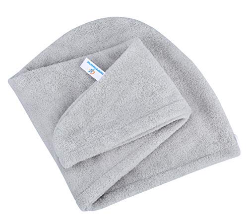 HOPESHINE Hair Towel Twist Microfiber Bamboo Fabric Women's Soft Shower Towels for CurlyHair Turban Wrap Drying Cap Great Gift for Girls 3-Pack