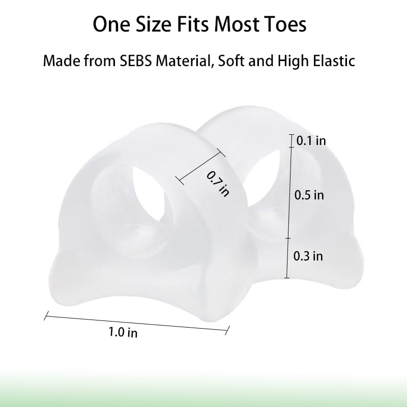 12pcs Gel Toe Spacers, Toe Separators to Correct Your Toes