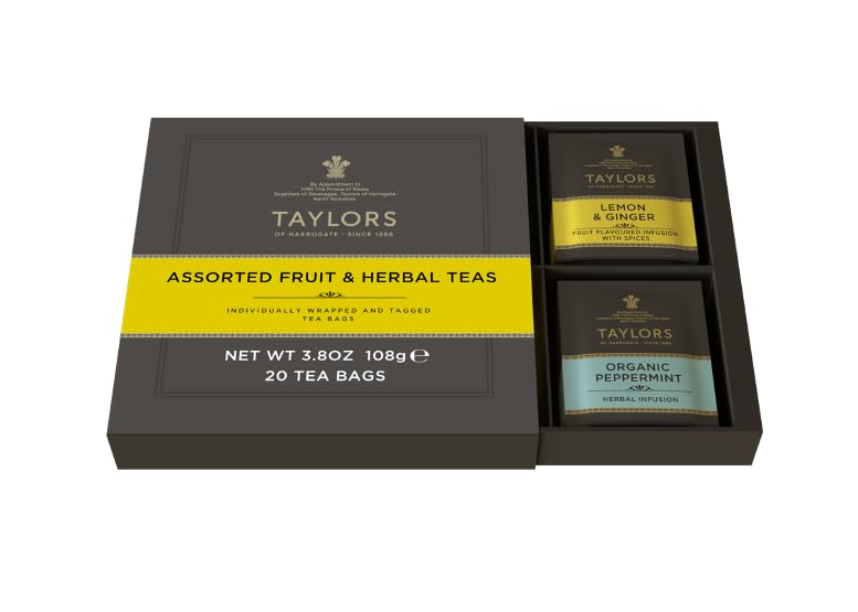 Taylors of Harrogate Fruit & Herbal Tea Sampler Gift Box, 20ct