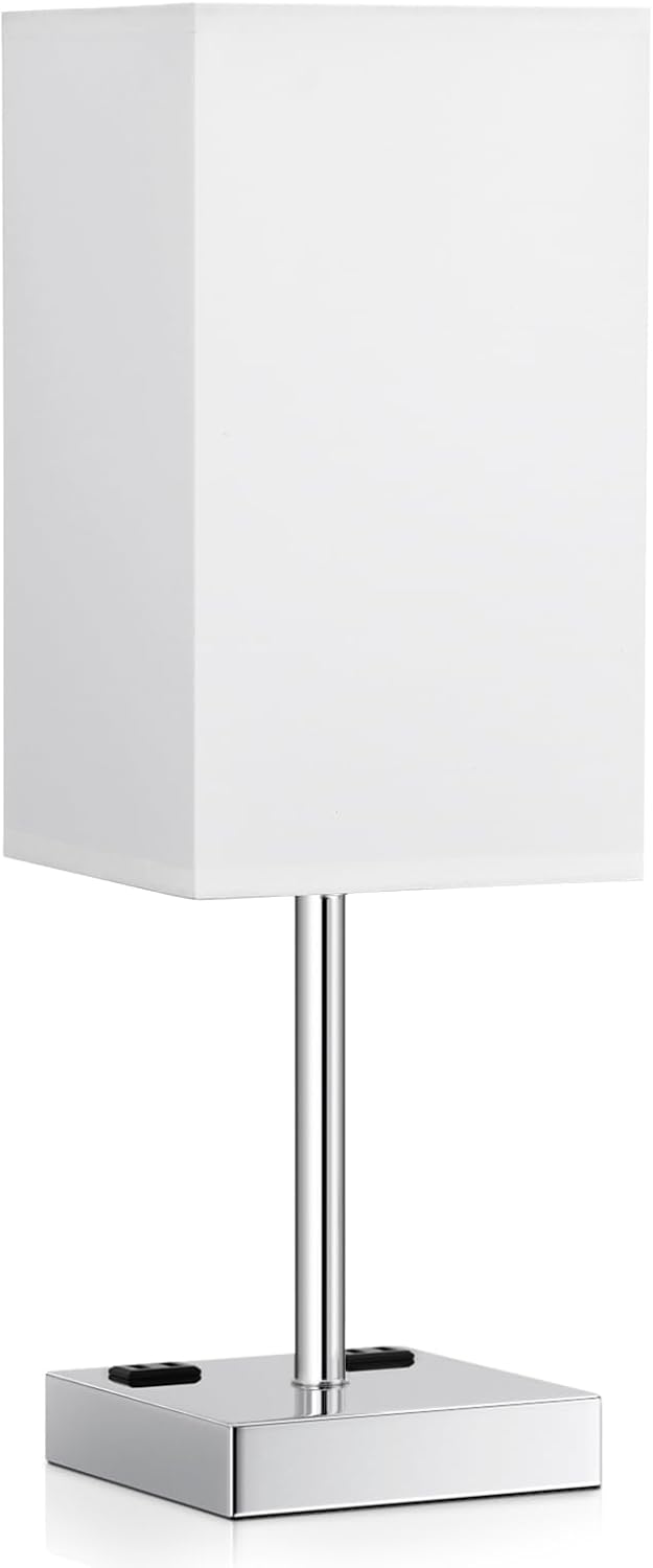 Touch Bedside Table Lamp for Bedroom - Dimmable, USB C+A, 2 AC Outlets
