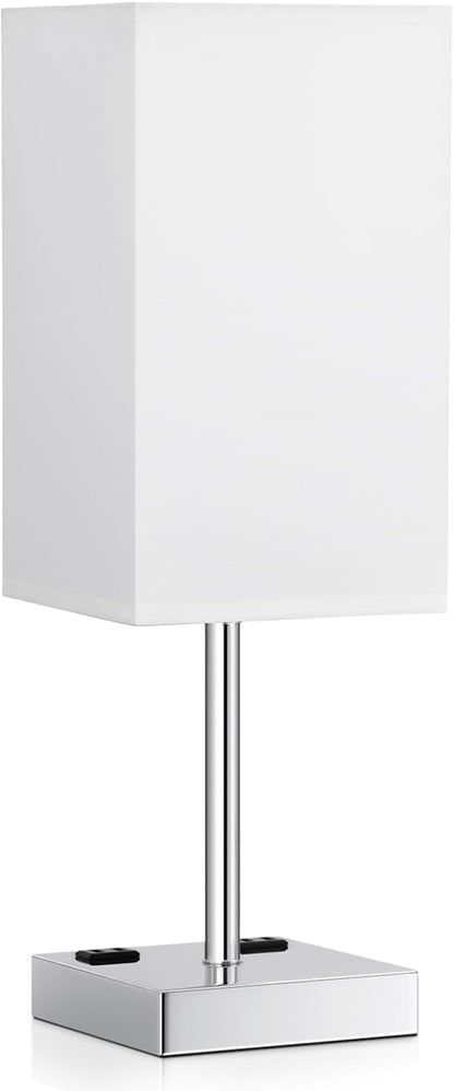 Touch Bedside Table Lamp for Bedroom - Dimmable, USB C+A, 2 AC Outlets