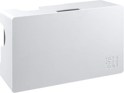 Cable Management Box ABS 12.6x7.9x4.5in, White, Mounting Kit Included