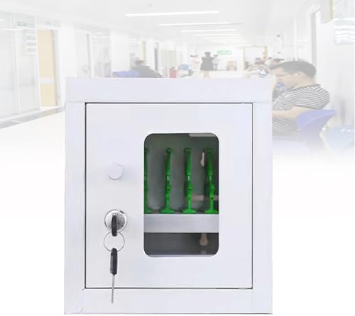 Wall-Mounted Phone Locker Charging Station - Secure Device Storage with USB Charging for Schools, Churches, AirportsPublic Spaces,White-6Slots
