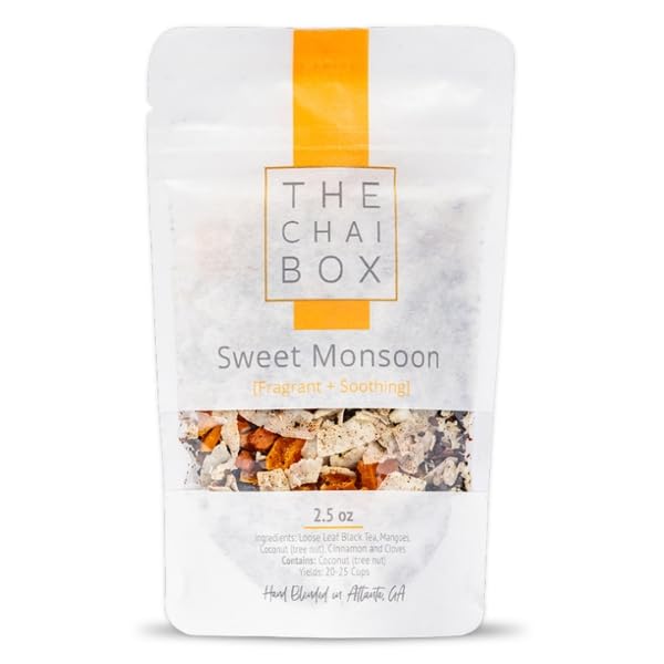 The Chai Box Traditional Coconut & Mango Chai - 100% Organic Black Tea