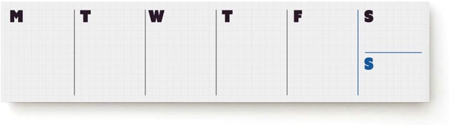 JSTORY Sticky Planner Adhesive Paper Note Columnar Scheduler Organizer to-do One Size Weekly White