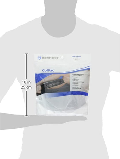 Chattanooga ColPac - Reusable Gel Ice Pack - Black Polyurethane - Standard - 10 in x 13.5 in - Cold Therapy - Knee, Arm, Elbow, Shoulder, Back - Aches, Swelling, Bruises, Sprains, Inflammation