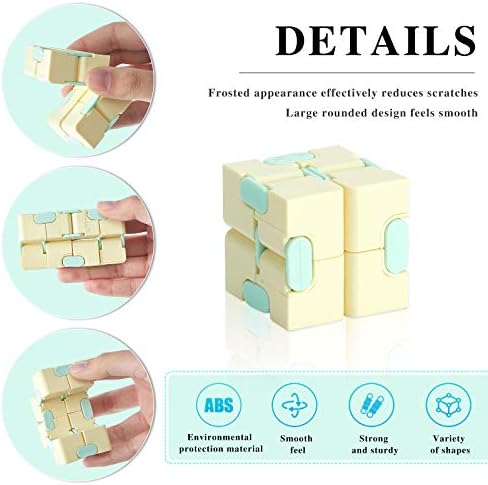 Skylety Cube Anxiety Relief Toy Hand Held Magic Sensory Stress Cube Toy for Adults Relieve Stress Christmas Party Favors(4 Pcs,Starry)
