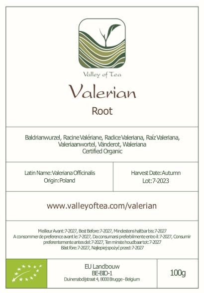 Valerian Root Tea Organic Dried Loose Herb - Warm Evening Infusion
