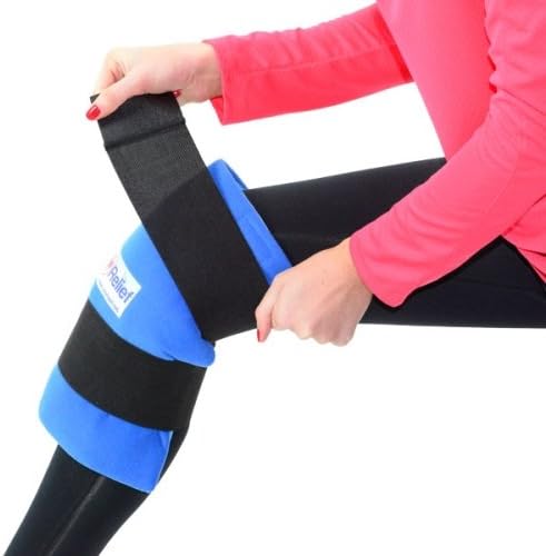 Soft Gel Knee Ice Wrap, Cold Therapy Compression Ice Pack, Universal Size