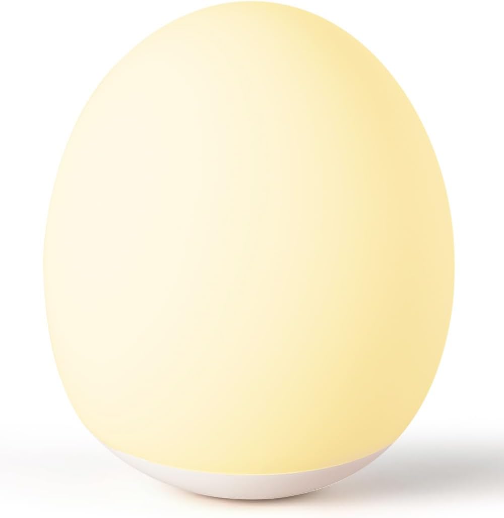 Night Light for Kids,Egg Night Light for Baby Nursery, 3-Level Dimming &30-Min Timer Portable Nursery Night Lamp forBaby Nursery & Kids Bedroom,BPA Free, Eye Caring, Soft