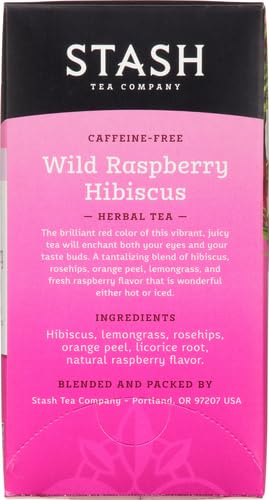 Stash Tea Wild Raspberry Hibiscus tea - 20 Count (Pack of 1)