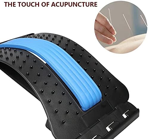 Back Massager Stretcher Equipment Massage Tools Massageador Magic Stretch Fitness Lumbar Support Relaxation Spine Pain Relief (White-Green)