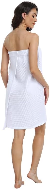 Waffle Robes For Women Towel Wrap Towel Robe Spa Lightweight With Pockets Cotton Blend Bathrobes