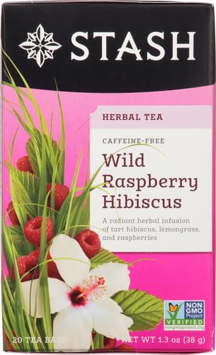 Stash Tea Wild Raspberry Hibiscus tea - 20 Count (Pack of 1)