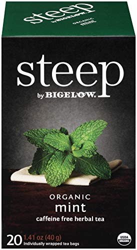 steep by Bigelow Organic Rooibos Hibiscus Herbal Tea, Caffeine Free, 20 Count (Pack of 6), 120 Total Tea Bags