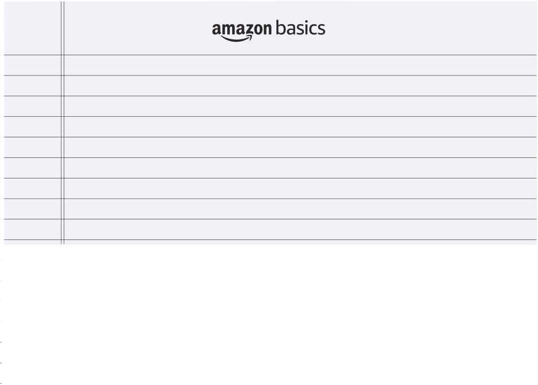 Amazon Basics Wide Ruled Lined Writing Note Pads for Office Supplies, 8.5" x 11.75", White, 12-Pack of 50 Perforated Sheets