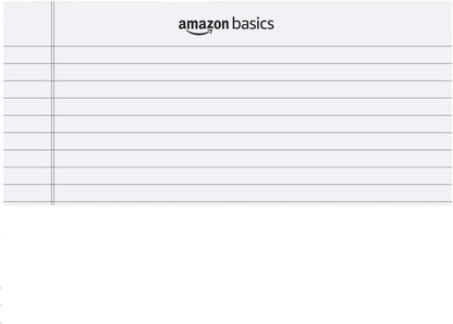 Amazon Basics Wide Ruled Lined Writing Note Pads for Office Supplies, 8.5" x 11.75", White, 12-Pack of 50 Perforated Sheets