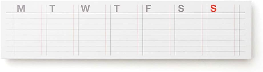 JSTORY Sticky Planner Adhesive Paper Note Columnar Scheduler Organizer to-do One Size Weekly White